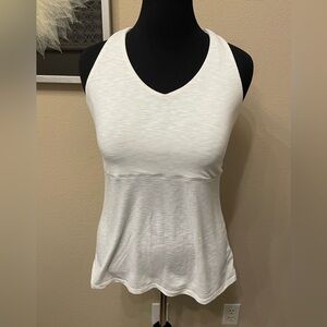 Kuhl Sora Tank Women’s Size Large Twisted Back Quick Dry White Tank Top Outdoors
